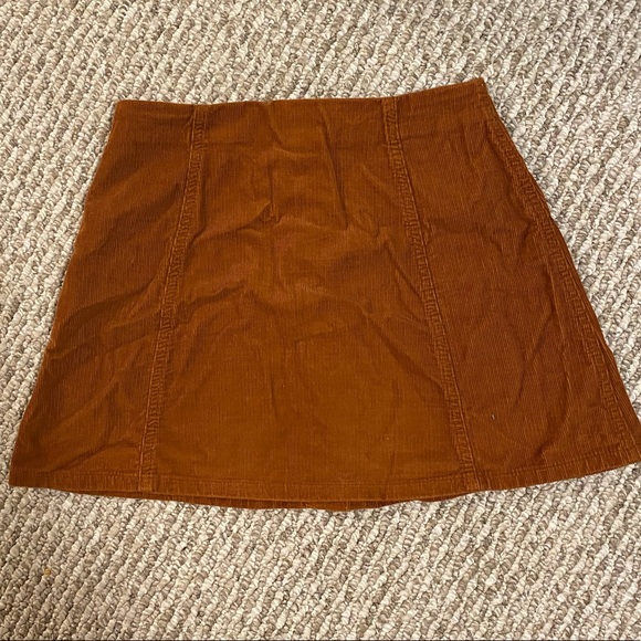 TOPSHOP mini tan/brown corduroy skirt US 6 - Picture 2 of 3
